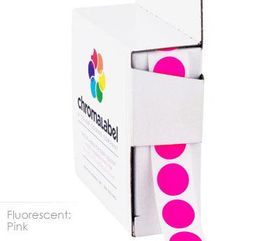 1/2" Permanent Round, Color-Code Dot Stickers: 1,000/Box