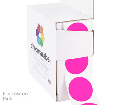 1" Permanent Round, Color-Code Dots: 1,000/Box