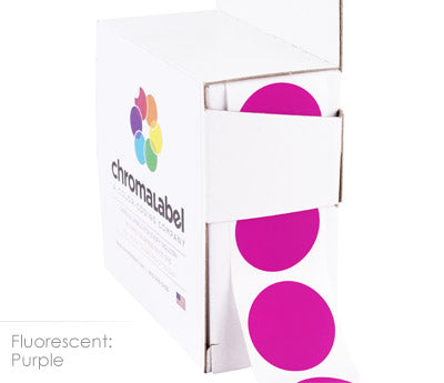 1" Permanent Round, Color-Code Dots: 1,000/Box