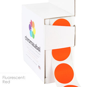 1" Permanent Round, Color-Code Dots: 1,000/Box