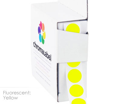 1/2" Permanent Round, Color-Code Dot Stickers: 1,000/Box