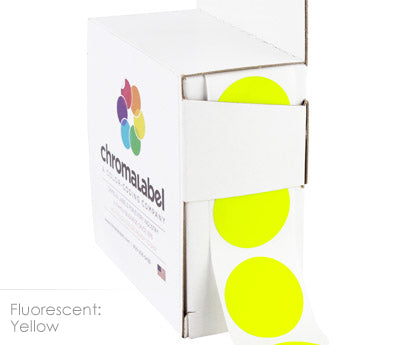 1" Permanent Round, Color-Code Dots: 1,000/Box