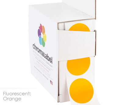 1" Permanent Round, Color-Code Dots: 1,000/Box