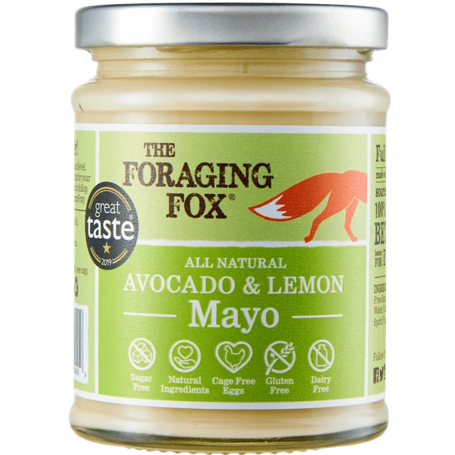 Foraging Fox Avocado & Lemon Mayonnaise – 9.2 fl oz (Pack of 6) | Creamy, GMO-Free, Zesty Flavor