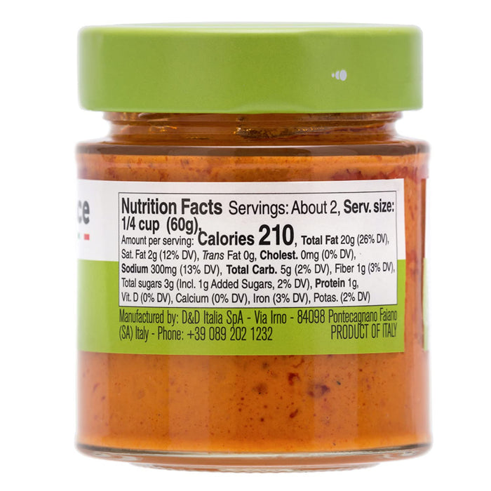 Fratelli D'Amico, Red Pepper Pesto Sauce, 4.06oz (130g)