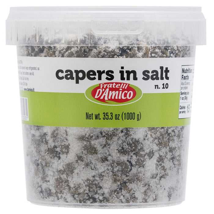 Fratelli D'Amico, Capers in Salt n.10 Family Size, 35.3oz, (1000g)