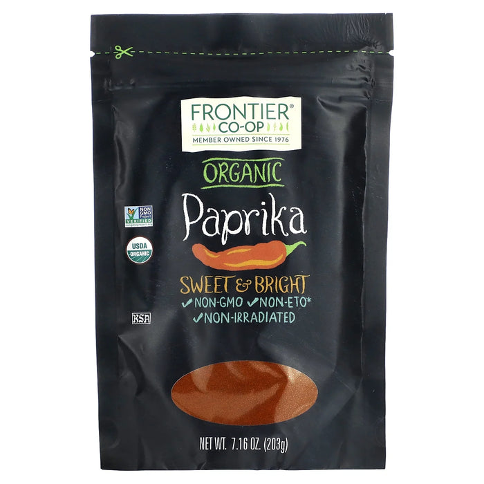 Frontier Natural Products Coop - Organic Paprika Ground, 7.16 oz (Pack of 12) - Spanish Smoked Seasoning