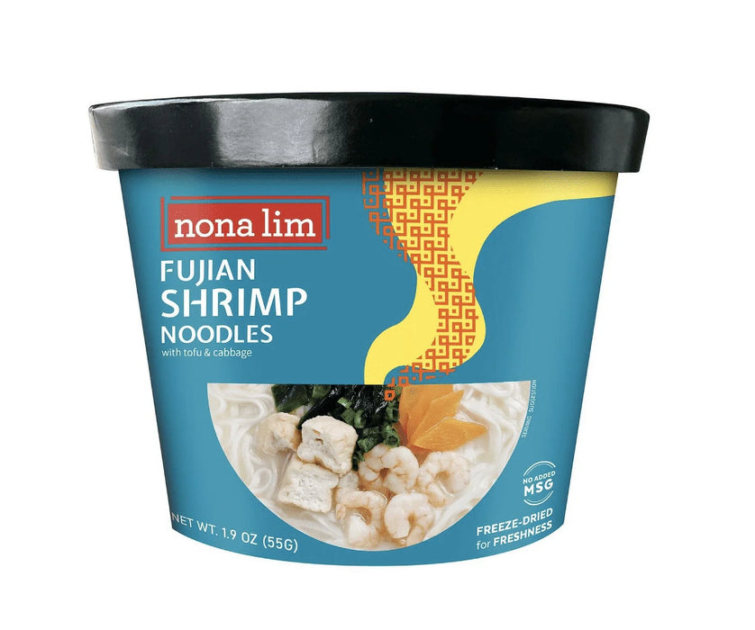 Nona Lim - Fujian Shrimp Instant Noodle Bowl, 1.9 oz (Pack of 6) - Authentic Asian Noodles