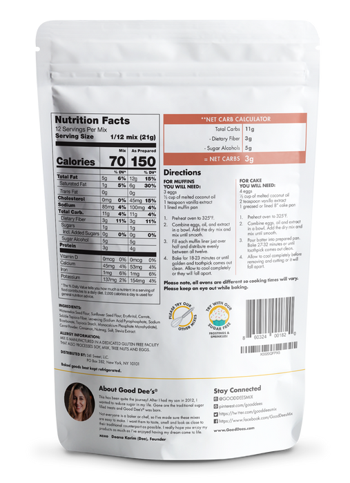Back in stock! Carrot Keto Muffin & Cake Mix- Gluten Free and No Added Sugar