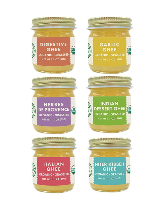 Spiced Ghee Assorted Sampler Pack, Grassfed & Certified Organic