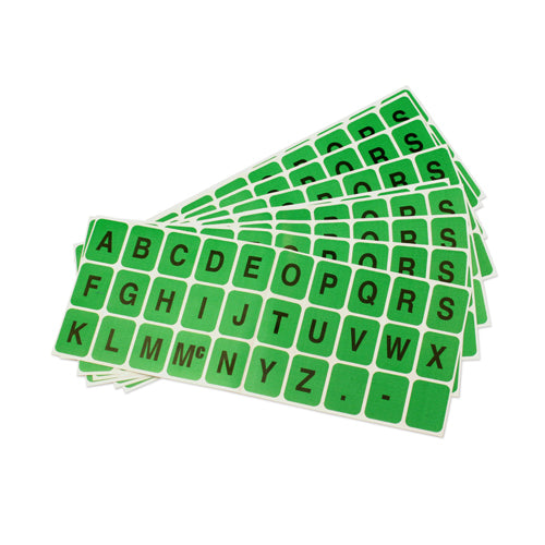 Color Alphabet Labels: A-Z - 1" x 3/4": 10 sheets of single color per pack