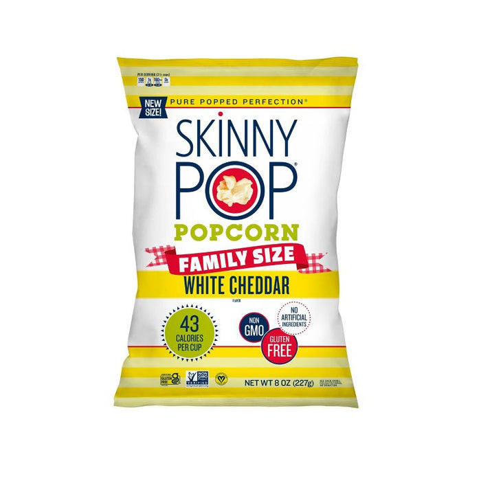 Skinnypop Perun White Cheddar Popcorn - 8oz Bags (Pack of 6)