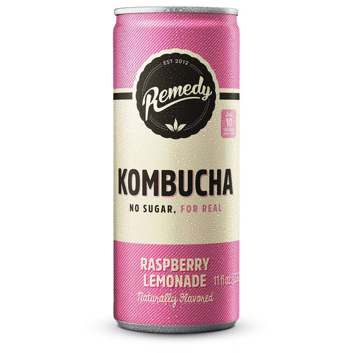 Remedy Organic Kombucha Raspberry Lemonade - 12 Pack (11 Fl. Oz. Bottles)