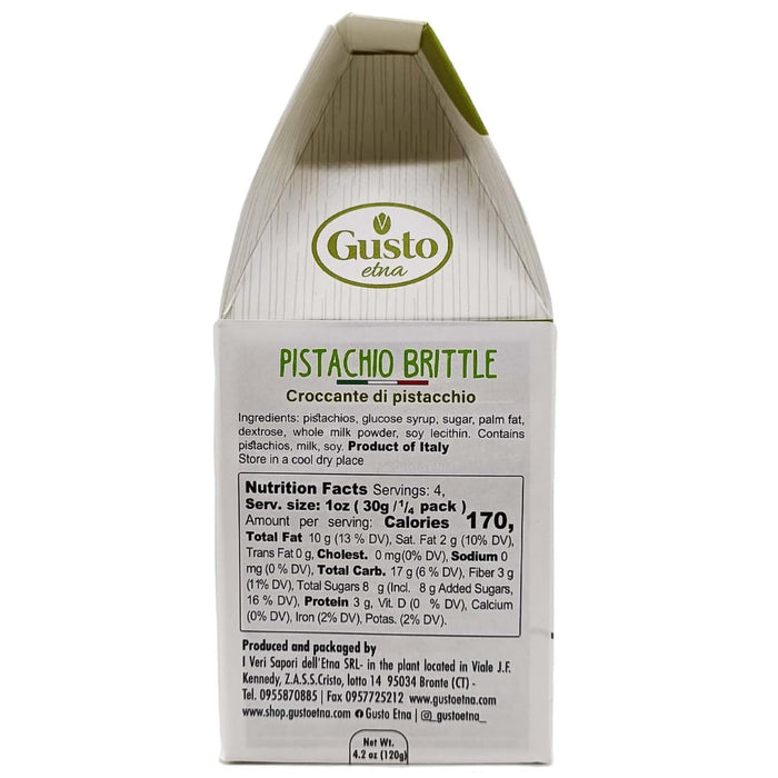 Gusto Etna, Pistachio Brittle, 6.7oz (190g)