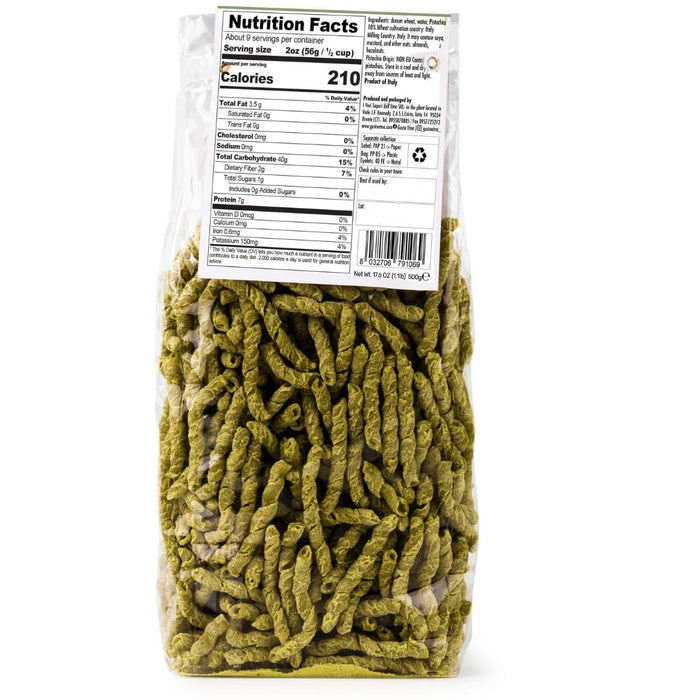 Gusto Etna, Pistachio Busiata Pasta, Spiral Pasta (500 g)