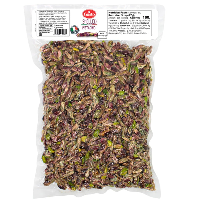 Gusto Etna, Turkish Pistachios No shell, Raw, Shelled, Unsalted, (1 kg) 2.2 lb