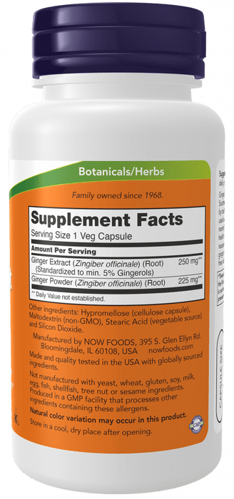 Ginger Root Extract 250mg