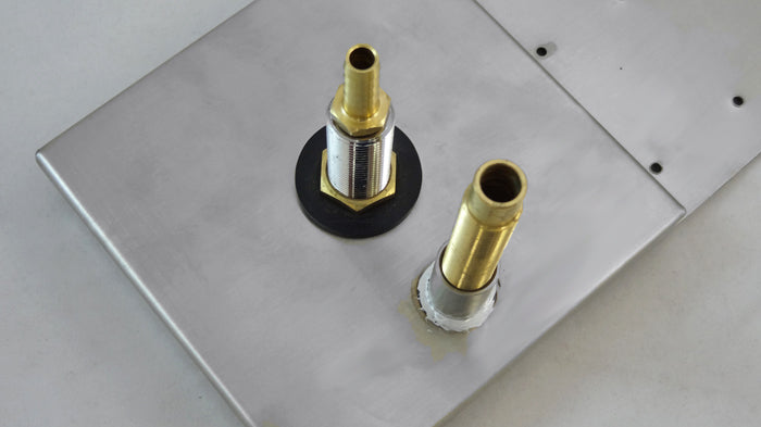 Glass Rinser Beer Drip Tray Assembly With Side Mount Flange