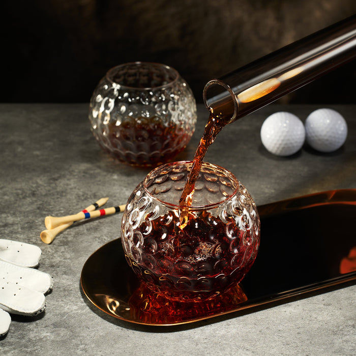 Golf Club Whiskey Decanter and 2 Liquor Glasses - 29 OZ Decanter & 15 OZ Glass Set - Golf Stick Gifts for Men, Unique Liquor Decanter Set - Bourbon, Scotch Decanter for Alcohol, Golfer Gifts for Dad