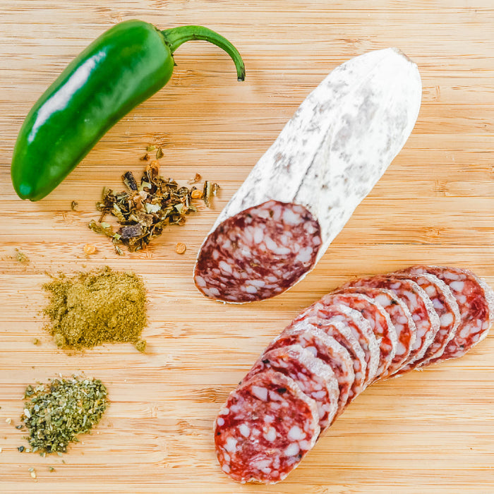 Green Chile Tequila Salami