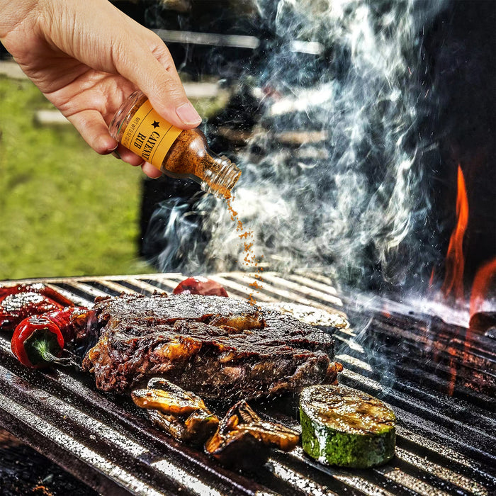 Smokehouse BBQ Gourmet Grilling Spice Set | 20-Set | Glass Bottle Seasonings, Grill Seasoning Flavors Include Caribbean, Jamaican Jerk, Jalapeno Rub, Montreal, Cajun Chili Garlic & More