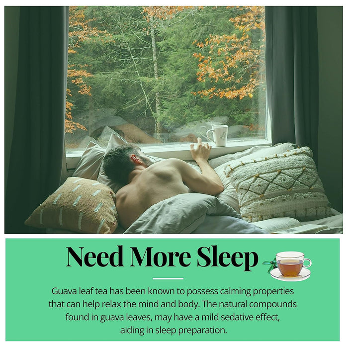 Guava Leaf Tea - 50 Bags, 100% Pure Guava Leaves (Te de Hojas de Guayaba) - Non-GMO, Vegan, Caffeine-Free