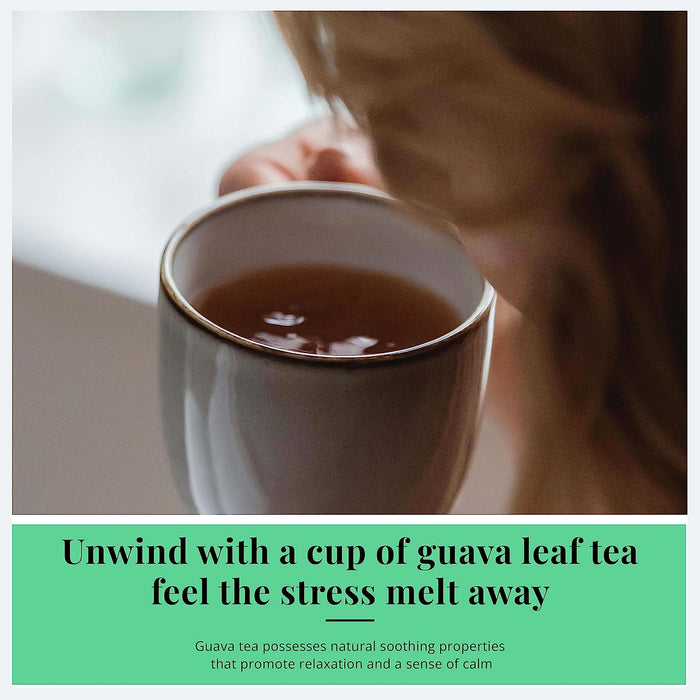 Guava Leaf Tea - 50 Bags, 100% Pure Guava Leaves (Te de Hojas de Guayaba) - Non-GMO, Vegan, Caffeine-Free