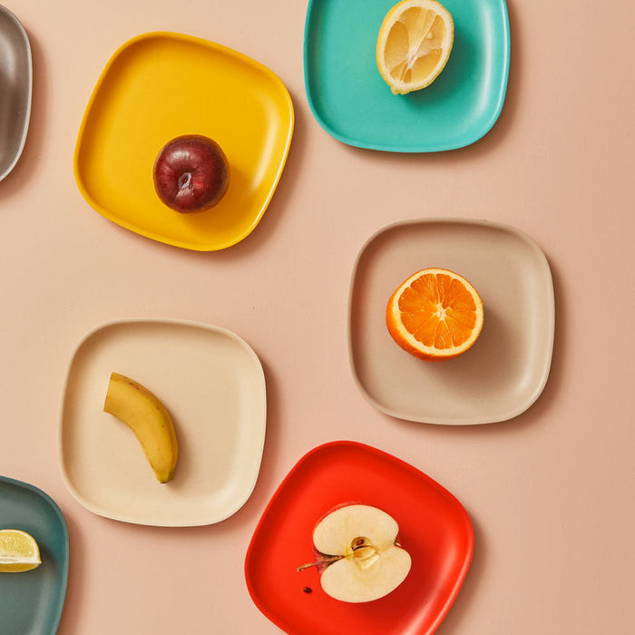 Bamboo Side Plate - 4 Piece Set - Lemon