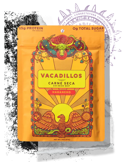 Vacadillos Habanero Carne Seca, 2oz Pack of 8