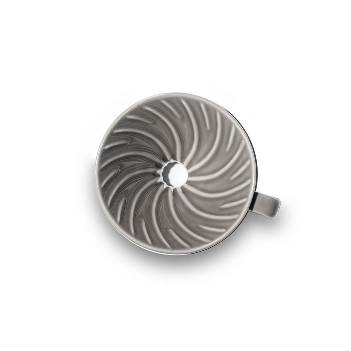 Hario Beaker Server and V60 02 Ceramic Dripper Coffee Set - Gray