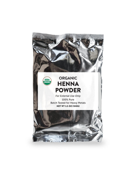 Henna Powder (Mehndi), Certified Organic - 3.5 oz (100g)