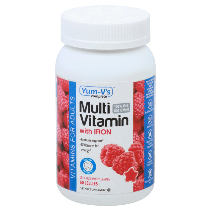 Yum V's Multivitamin for Healthy Adults with Iron - 60 Tablets