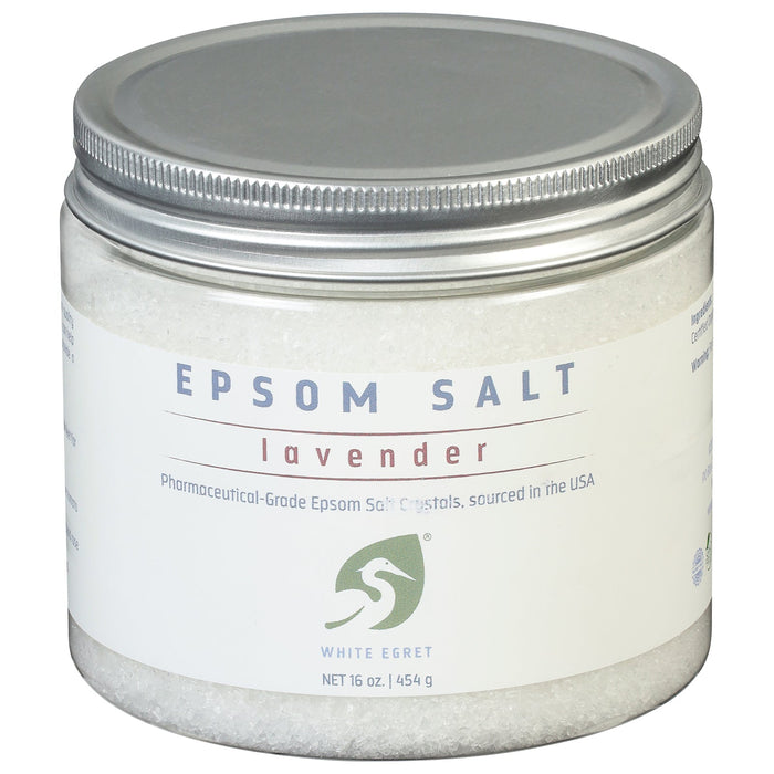 White Egret Lavender Epsom Salt, 16 Oz