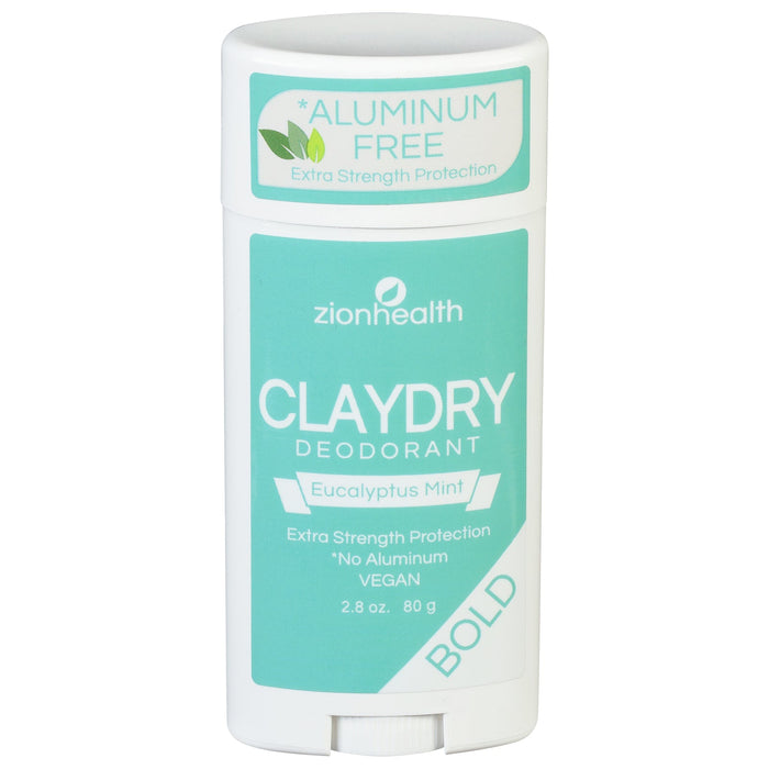 Zion Health Clydry Deodorant, Eucalyptus & Bold Mint - 2.8 Oz