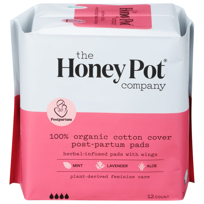 The Honey Pot Extra Gentle Pads, Postpartum Care | 1-12 Ct