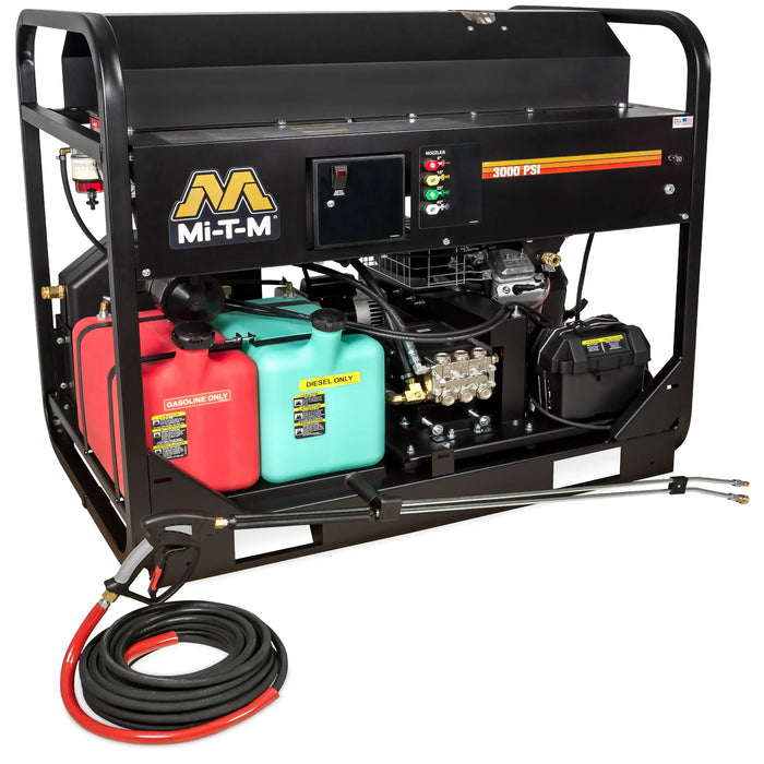 Mi-T-M HS-3008-1MGK Hot Water Pressure Washer – 3000 PSI, 7.8 GPM