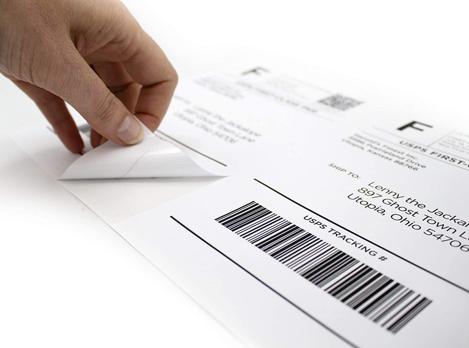 Half Sheet Printable Shipping Labels, 8.5 x 5.5-Inch