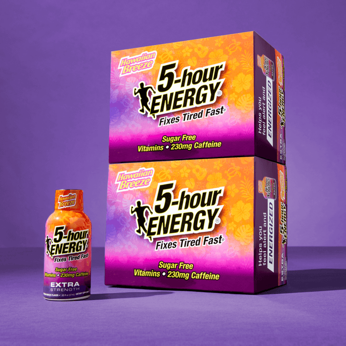 24 Pack 5-hour ENERGY Extra Strength Shots, Hawaiian Breeze Flavor Flavor, 1.93 Fl Oz