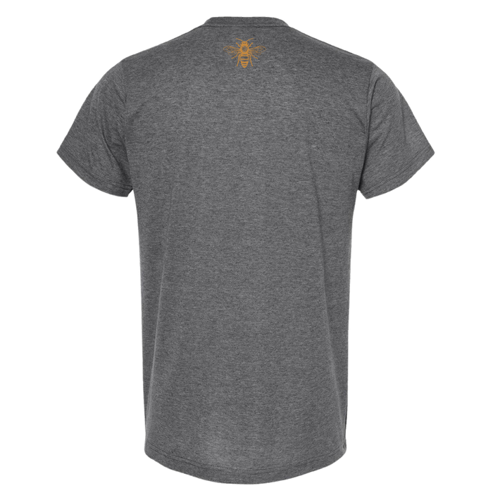 Heather Charcoal Abstract Flowers Short Sleeve Shirt