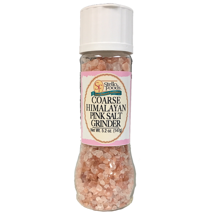 Stello Foods Spices - Salt - Himalayan Pink -Coarse - Grinder 5.2 oz