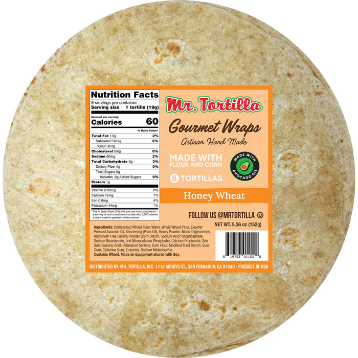Mr. Tortilla Gourmet Wrap - Artisan Flour Tortillas (4) 8-packs