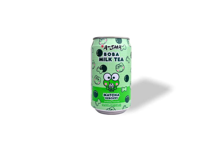 Asha Keroppi Matcha Boba Milk Tea 10.5oz - Taiwan — Specialty Food