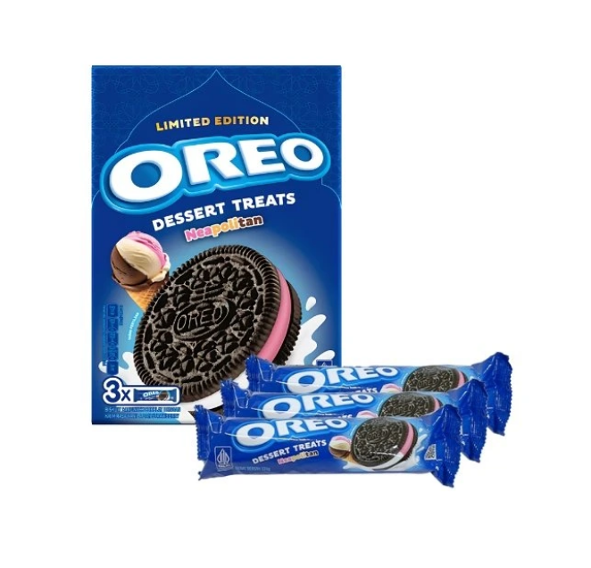 Oreo Neopolitan Ice Cream - Box of 3 Sleeves (113g) (Indonesia)