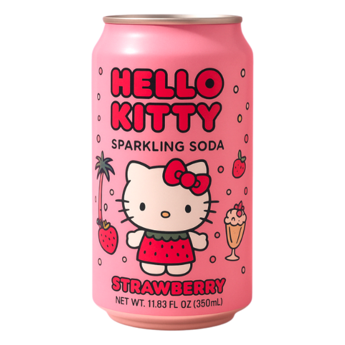 Hello Kitty Sparkling Soda - Strawberry (350mL) (Japan)