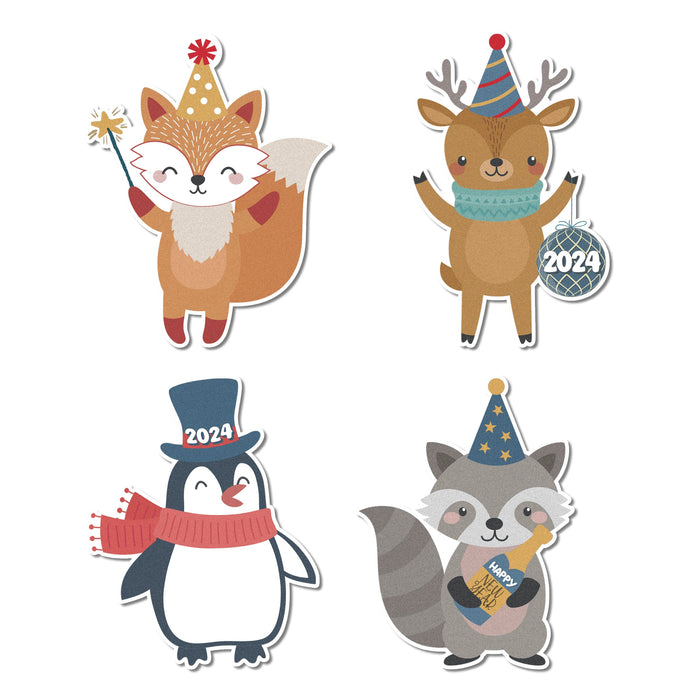 New Years Animals Edible Cupcake Toppers