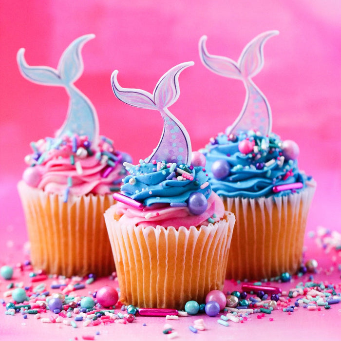 Mermaid Tails Edible Cupcake Toppers