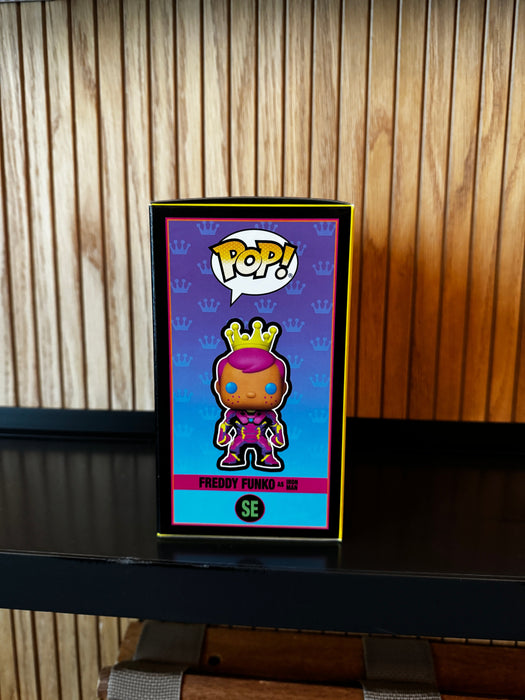 Funko Fundays Experience 2025: Pop! Originals MARVEL Freddy Funko as Iron Man (Blacklight) LE500