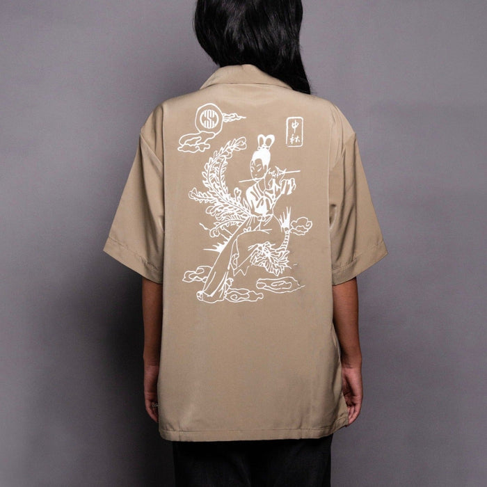 Chang'E Khaki Button Down Shirt