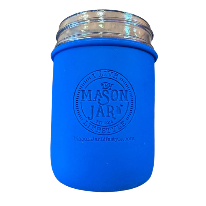 "I Live the Mason Jar Lifestyle" Silicone Laser Engraved Wide Mouth Pint Sleeve