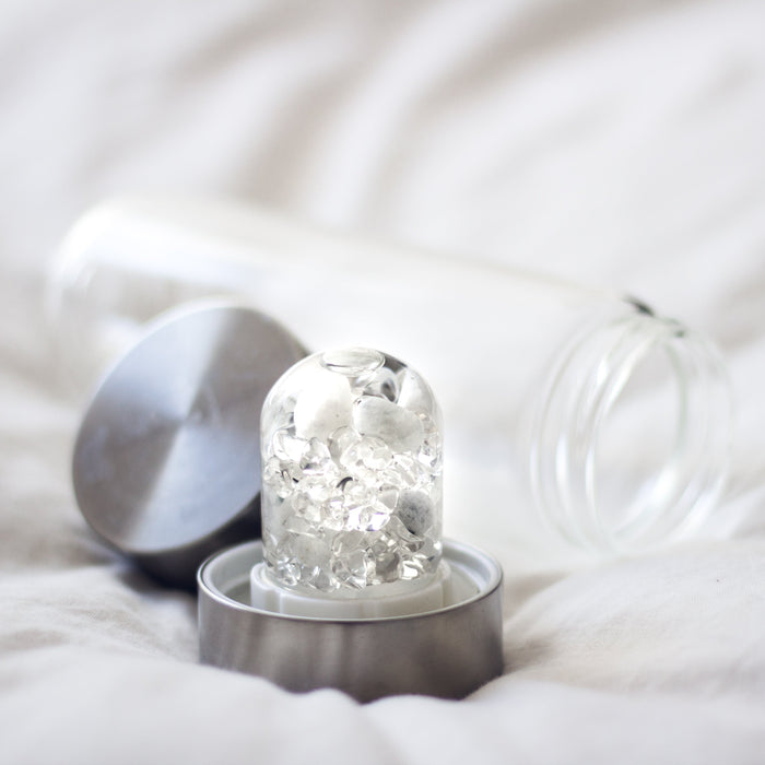 ViA LUNA | Rainbow Moonstone and Clear Quartz